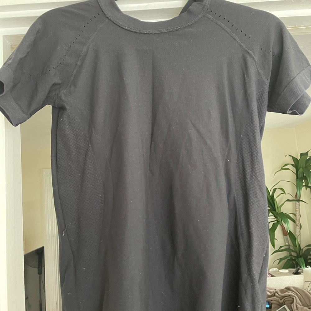 Black compression workout shirt